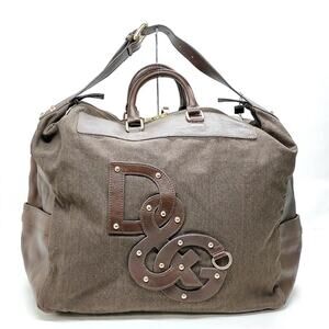 Dolce & Gabbana Boston Bag Brown Canvas